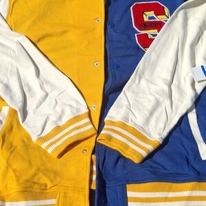 Kids Varsity Jacket - Yellow and Blue
